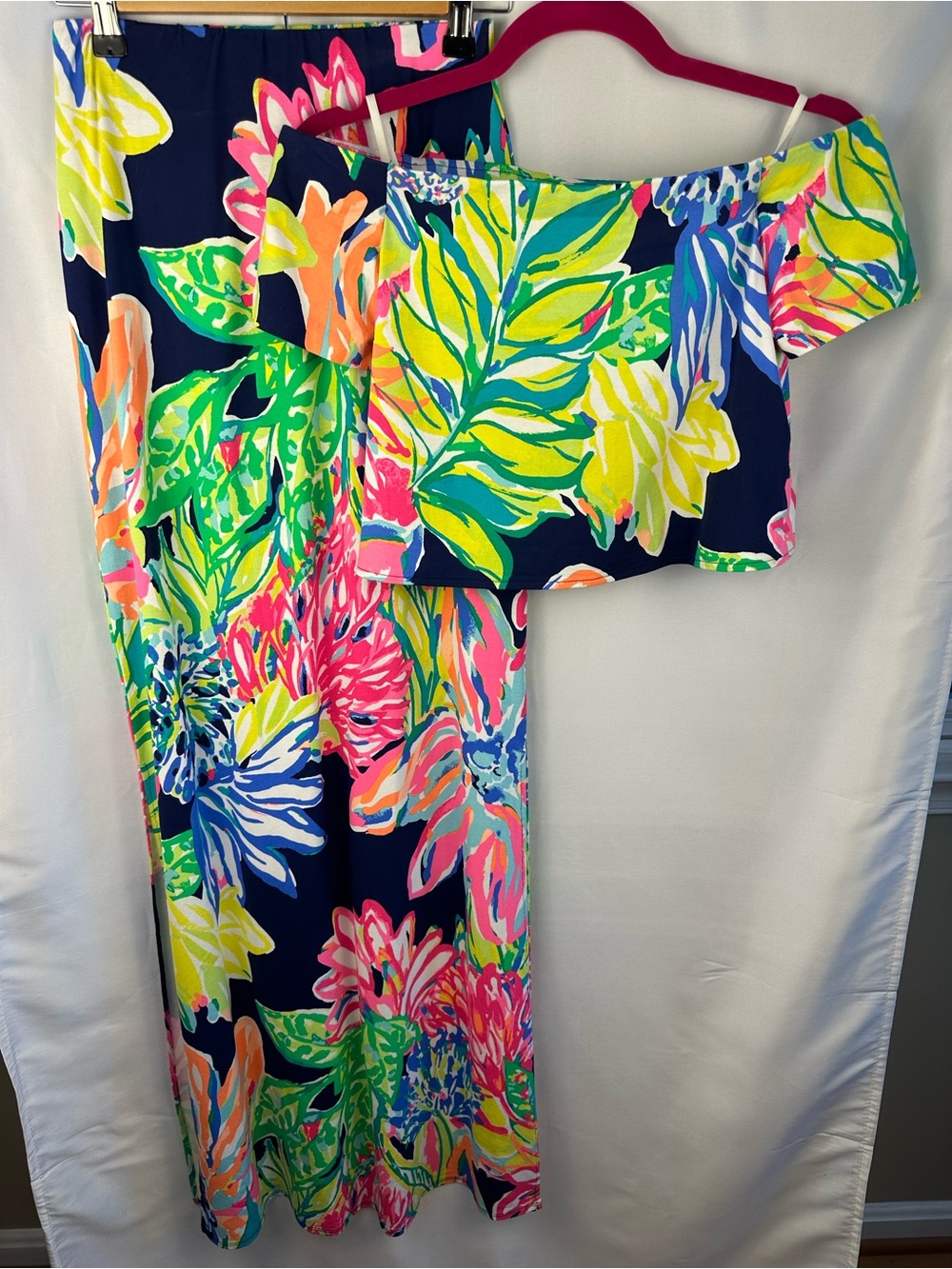Lilly Pulitzer Mansi set, 25280409RD2, size XS,resort navy travels palm-NWT